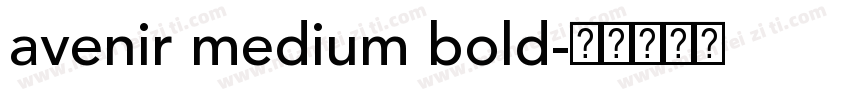avenir medium bold字体转换
